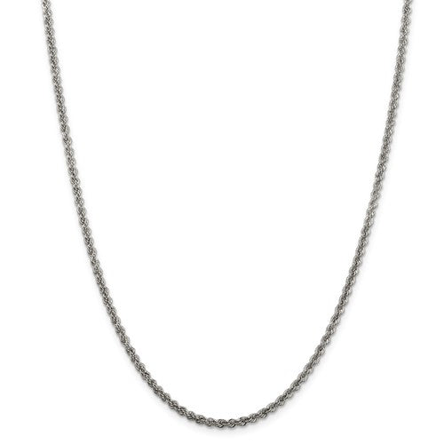 SS 2.5mm Solid Rope Chain QDR050-24