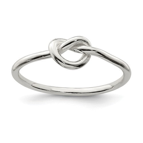 SS Polished Knot Ring QR6075-8
