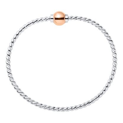 SS/RG Twist Bracelet RB5408-70