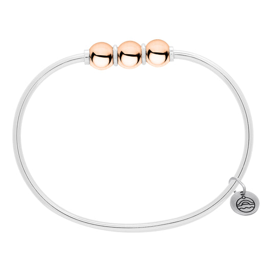 SS/RG 3 Bead Bracelet RB5420-70