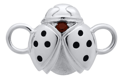 SS Ladybug w/Garnet Clasp SB5499