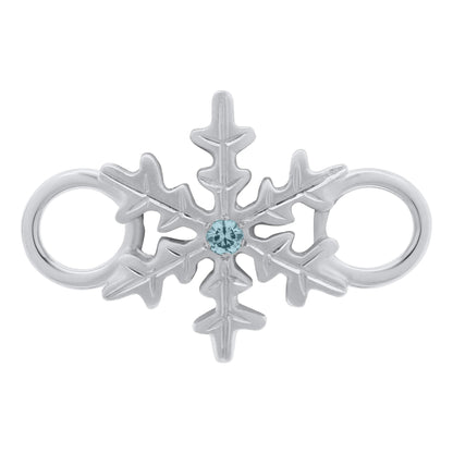 SS Snowflake Blue Zircon Clasp SB5721