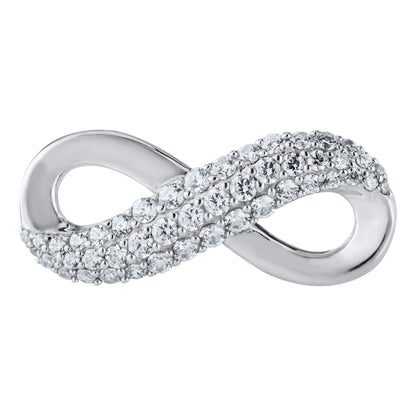 SS Infinity w/ Crystals Clasp SB5781