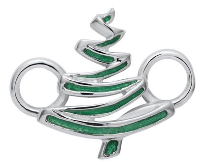 SS Christmas Tree Epoxy Clasp SB5816
