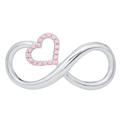 SS Eternal Love Pink CZ Heart Clasp SB5945
