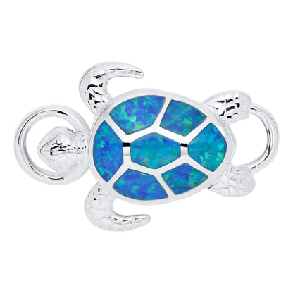 SS Sea Turtle Synthetic Opal Clasp SB5983-OPL