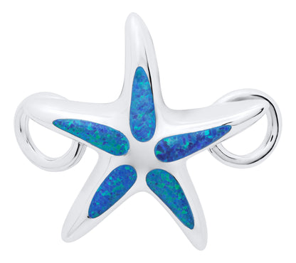 SS Synthetic Opal Starfish Clasp SB5986-OPL