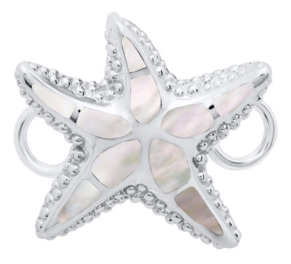SS Starfish Mother of Pearl Clasp Textured SB5988-MOP