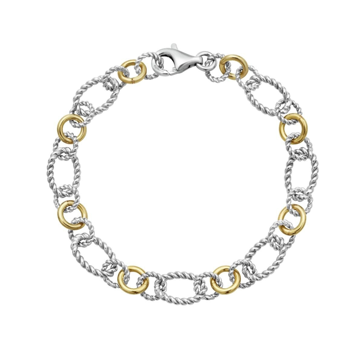 SS/18kY Italian Cable Open Link Bracelet SILC18102-0750