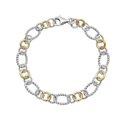 SS/18kY Italian Cable Open Link Bracelet SILC18102-0750