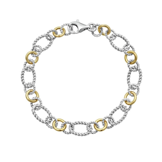 SS/18kY Italian Cable Open Link Bracelet SILC18102-0750