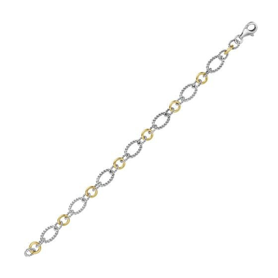 SS/18kY Italian Cable Open Link Bracelet SILC18102-0750