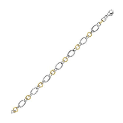 SS/18kY Italian Cable Open Link Bracelet SILC18102-0750