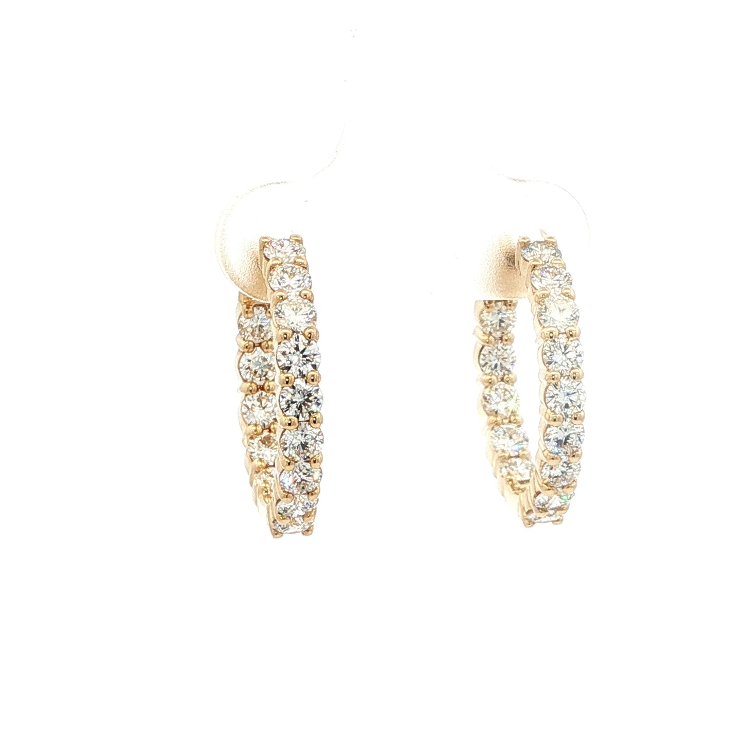 14kY 2.11cttw Diamond Hoop E0046