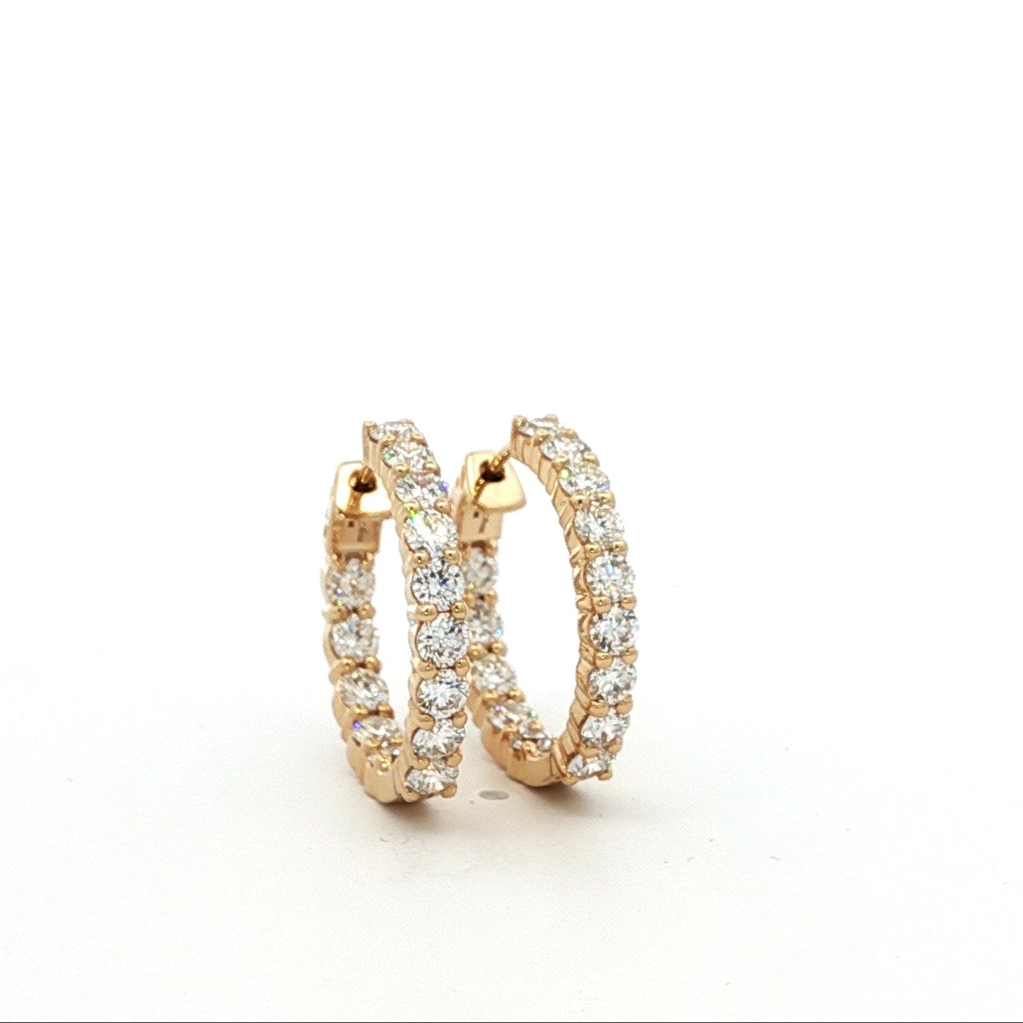 14kY 2.11cttw Diamond Hoop E0046