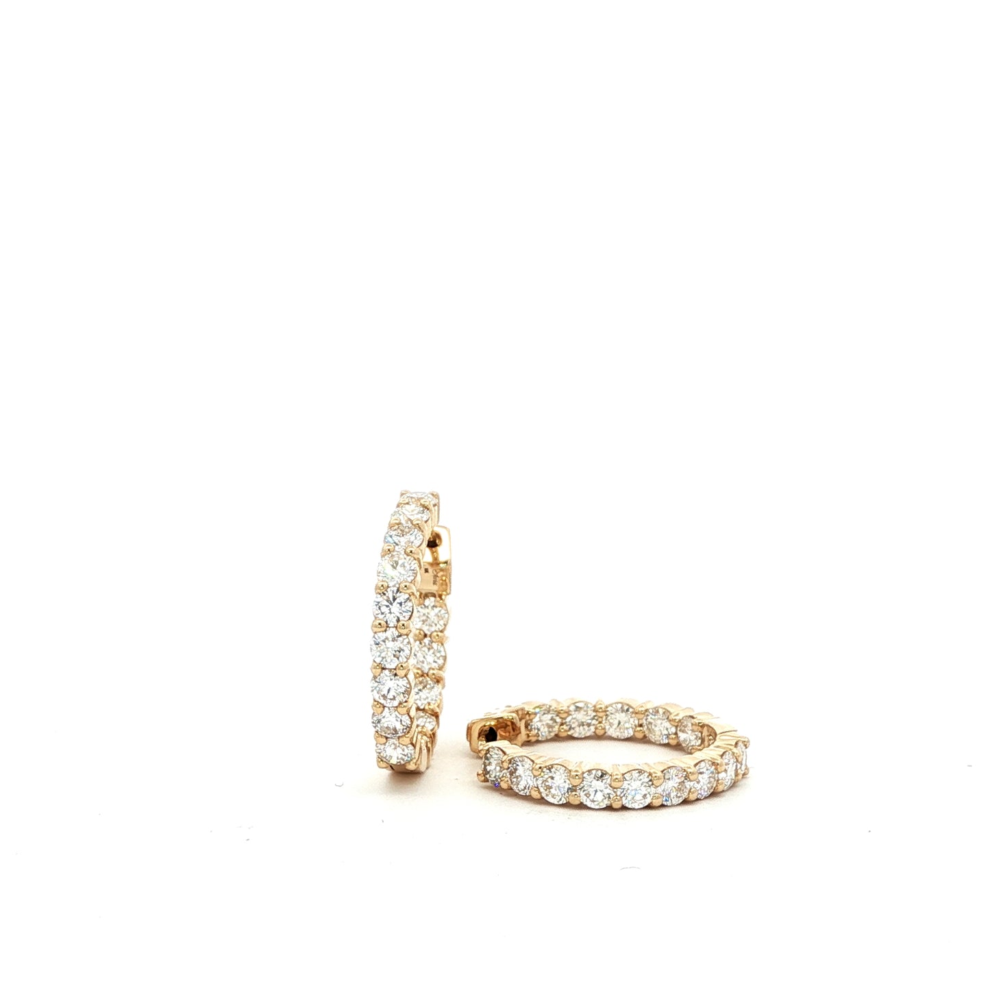 14kY 2.11cttw Diamond Hoop E0046