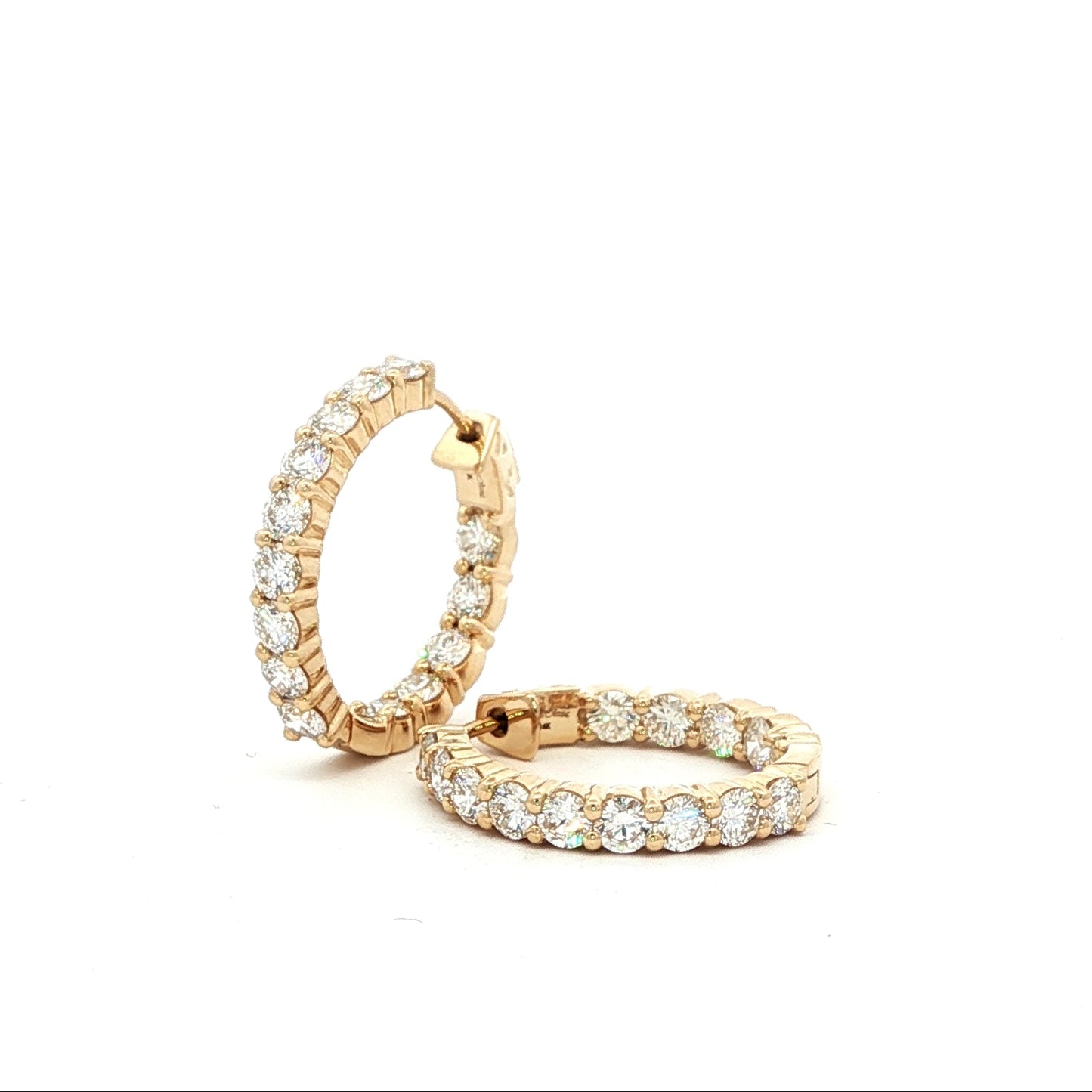 14kY 2.11cttw Diamond Hoop E0046