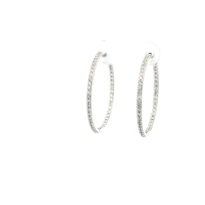 14kW .96cttw Diamond Hoop E0674