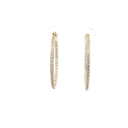 14kY .96cttw Diamond Hoop E0674