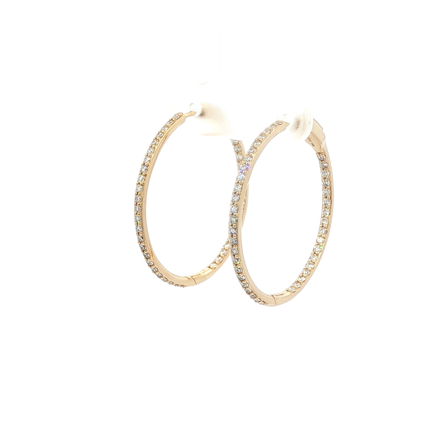 14kY .96cttw Diamond Hoop E0674