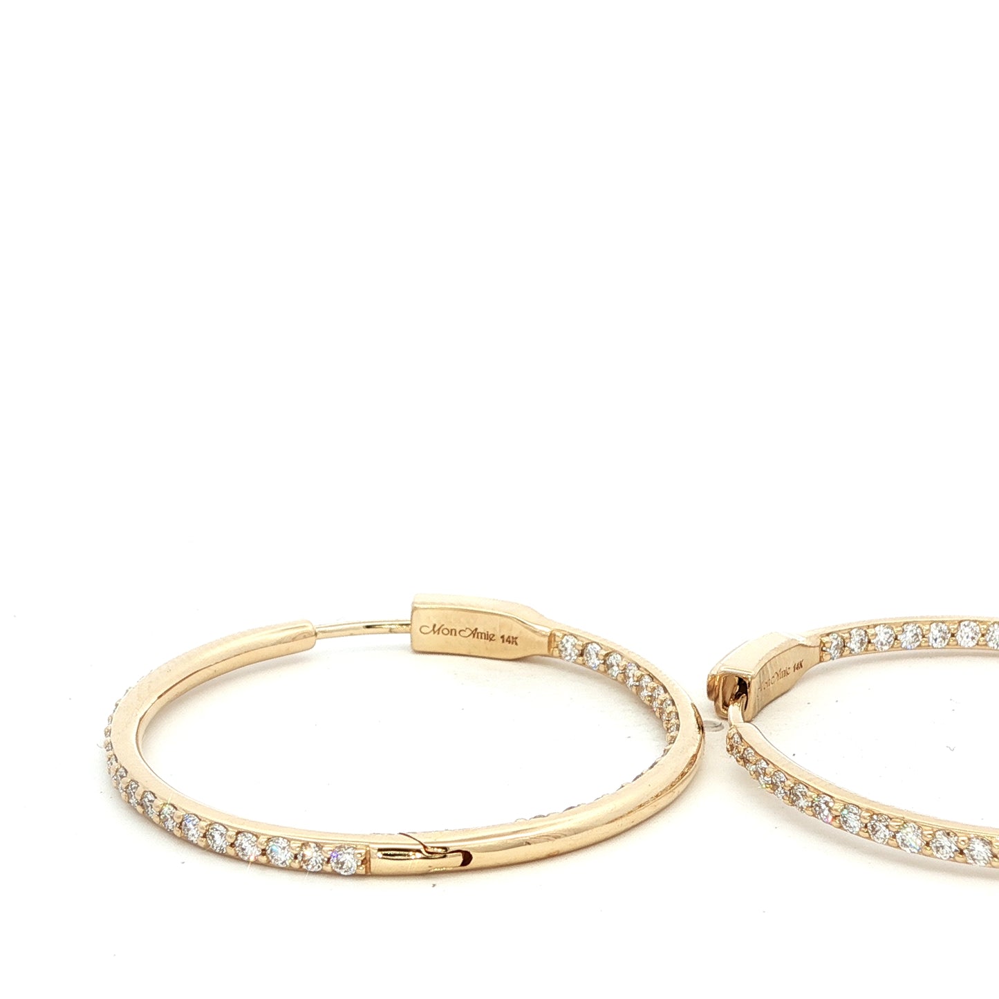 14kY .96cttw Diamond Hoop E0674