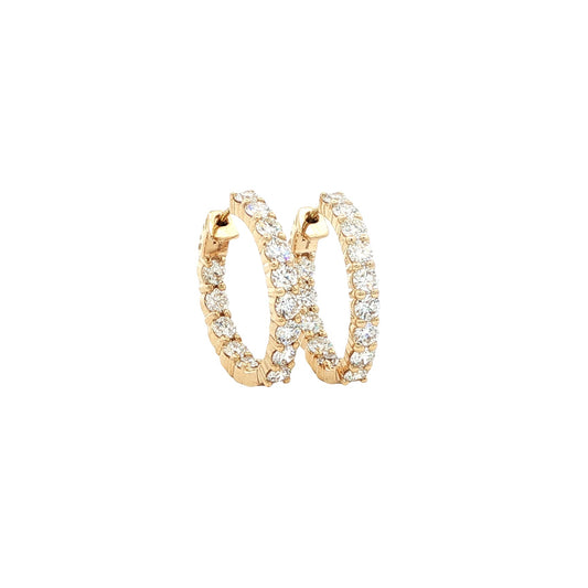 14kY 2.11cttw Diamond Hoop E0046