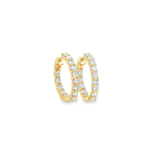 14kY 2.11cttw Diamond Hoop E0046