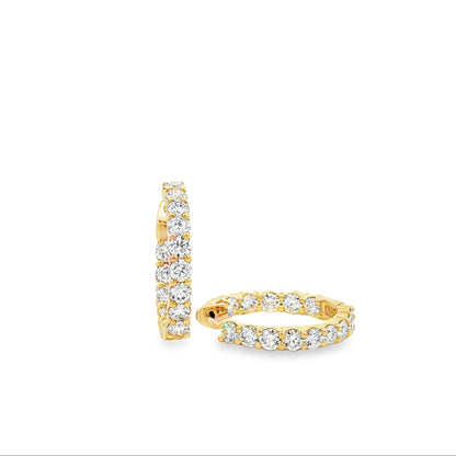 14kY 2.11cttw Diamond Hoop E0046