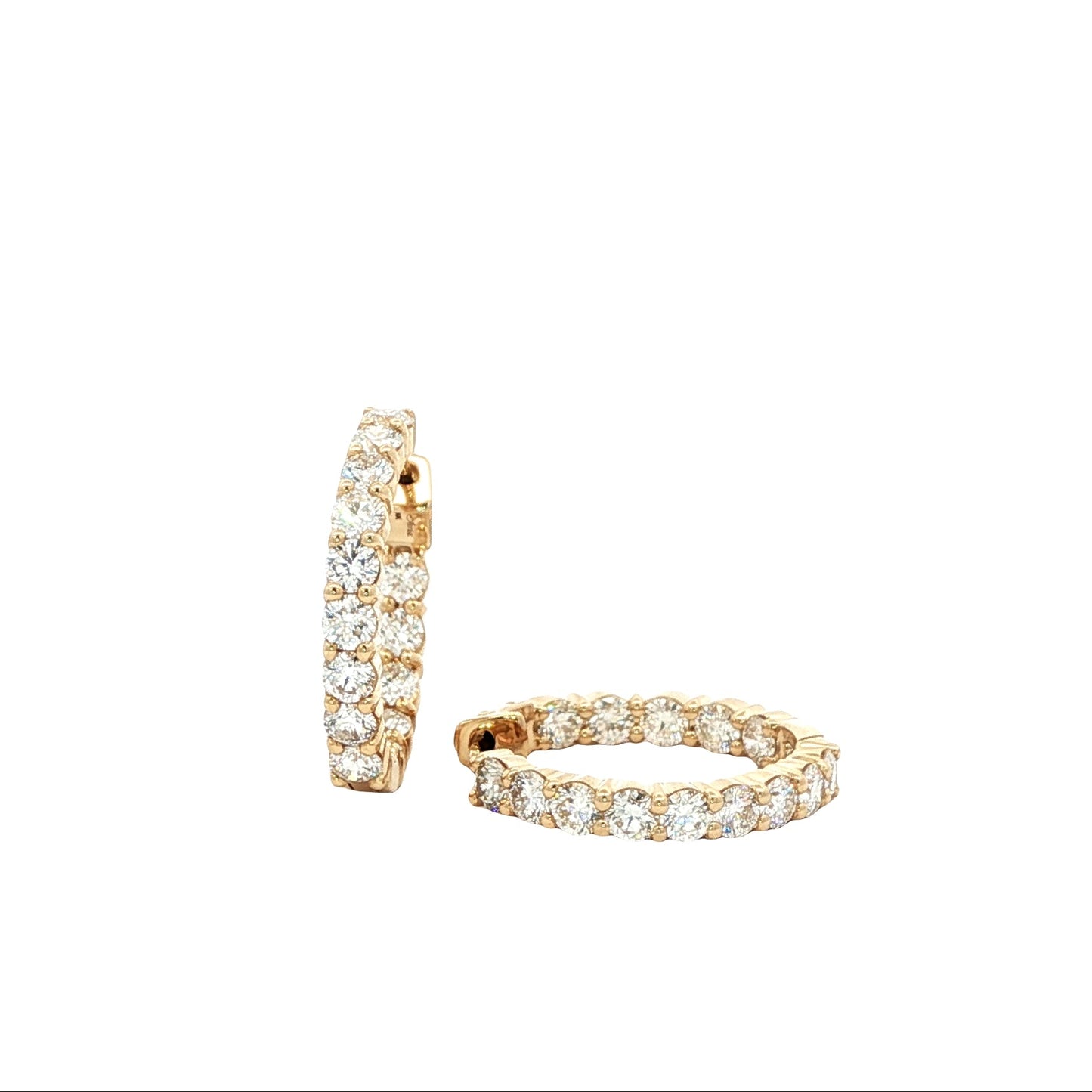 14kY 2.11cttw Diamond Hoop E0046