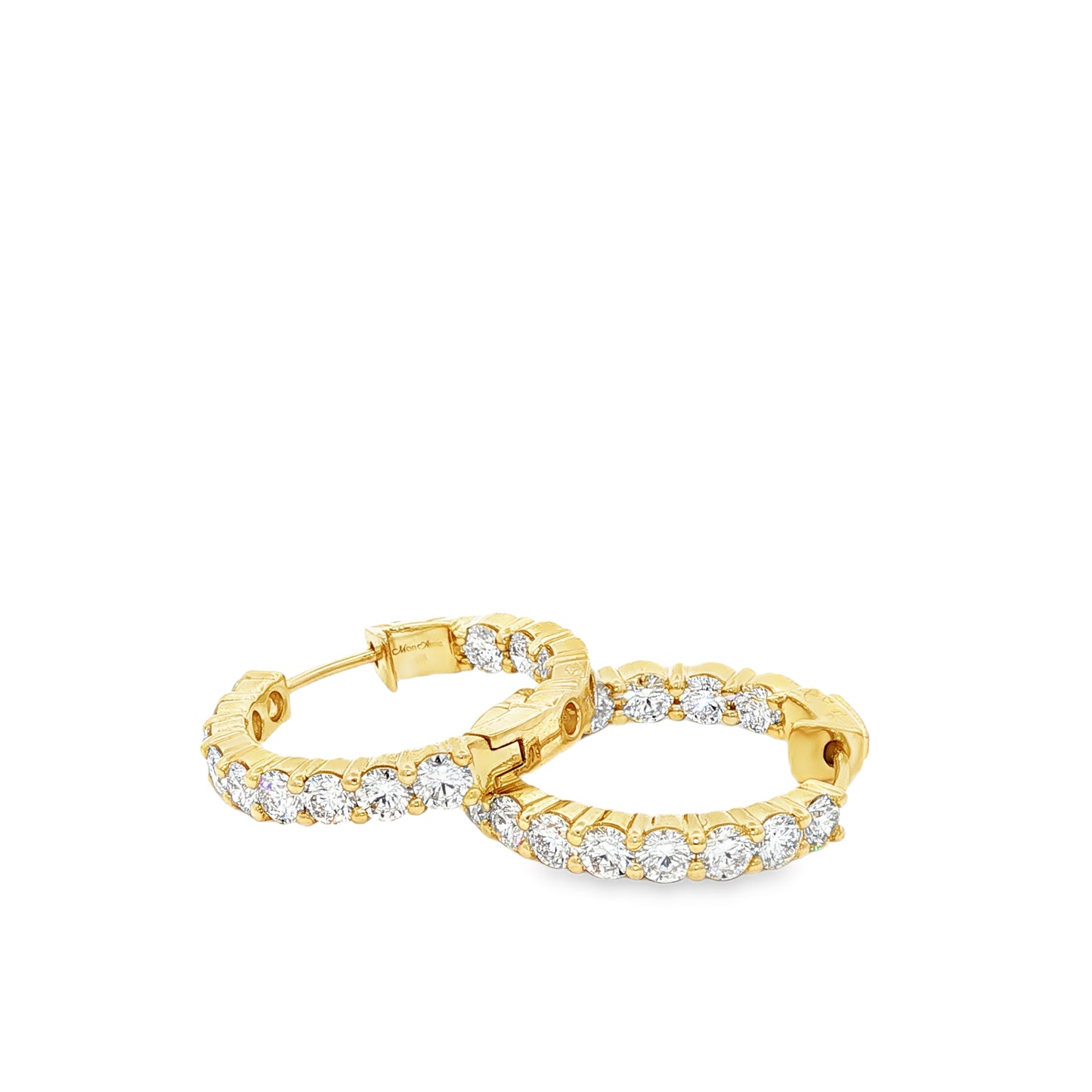 14kY 2.11cttw Diamond Hoop E0046