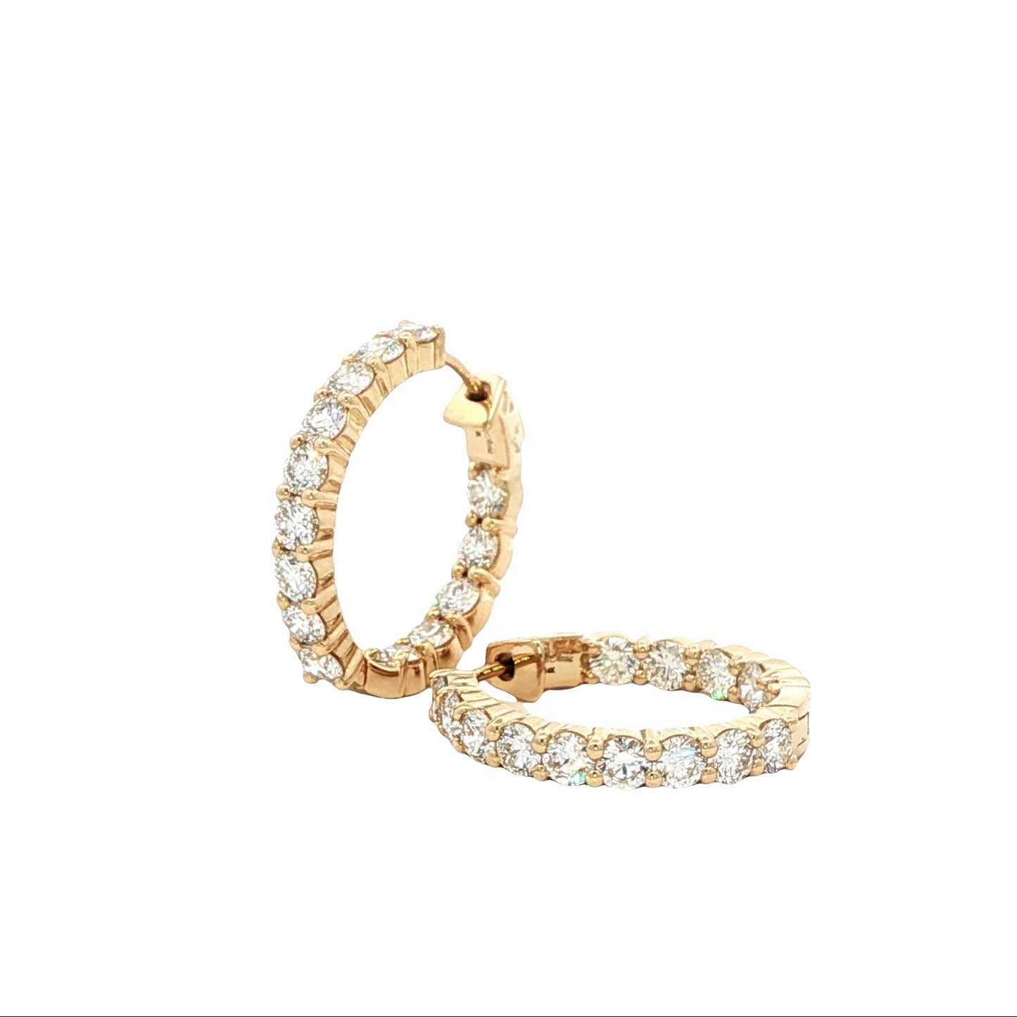 14kY 2.11cttw Diamond Hoop E0046