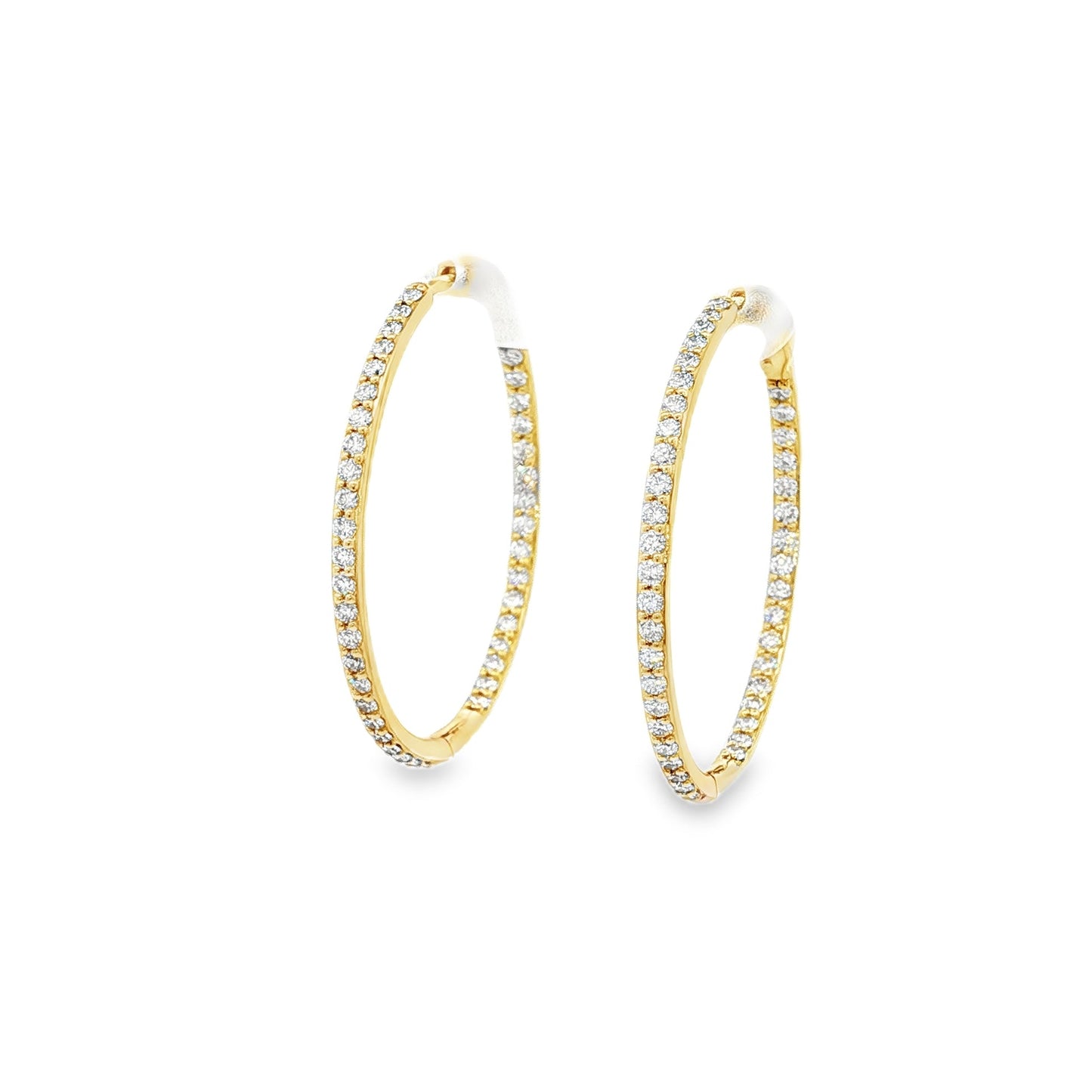 14kY .96cttw Diamond Hoop E0674