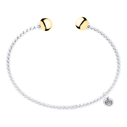 SS/YG Twist Cuff Bracelet ZB5412-70