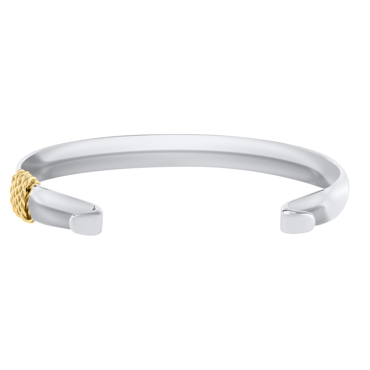 SS/YG Wide w/Rope Convertible Bracelet ZB5421-75